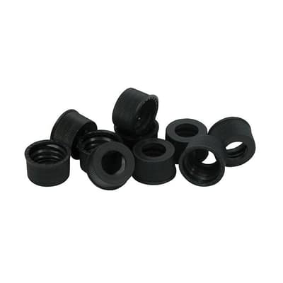 Chromatography Research Supplies 12 mm Black Screw Cap (100/pk)